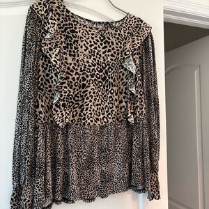 Versona leopard print blouse. Never worn